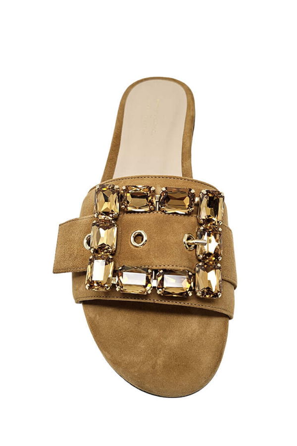 Madison Maison Fade Jeweled Buckle Sandal - Khaki/Bambu
