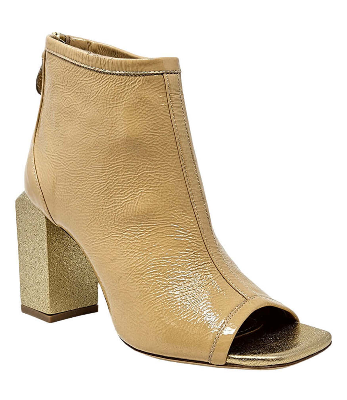 Madison Maison Fatima Hi Heel Sandal - Nude/Gold - Image 2 of 4