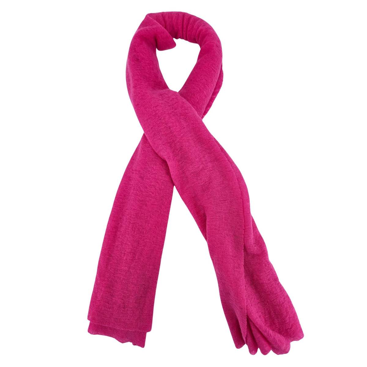 Botto Giuseppe Small Cashmere Plain Scarf - Fuchsia - Image 1 of 3