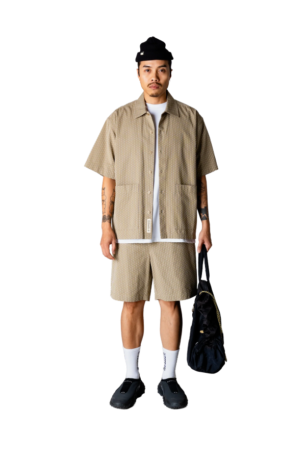 woodbird Wang Shiko Shirt - Stone