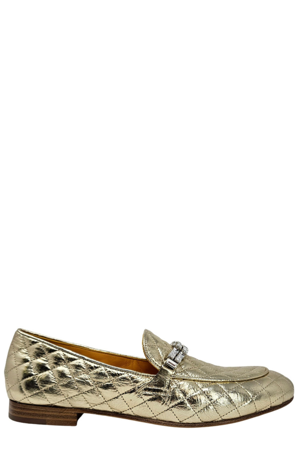 Madison Maison™ Gold Quilted Flat Loafers - Gold