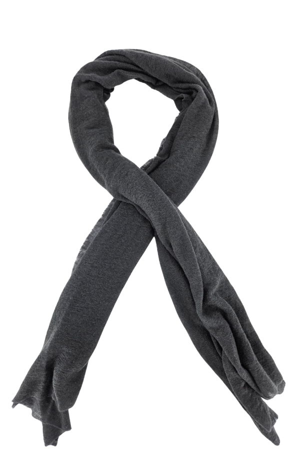Botto Giuseppe Small Cashmere Plain Scarf - 0009 Steel Grey