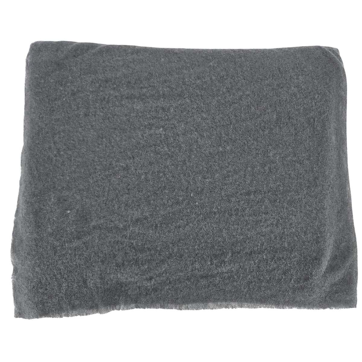 Botto Giuseppe Small Cashmere Plain Scarf - 0009 Steel Grey - Image 3 of 3
