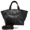 Madison Maison x Joan Hornig Leather Lock Tote Bag - Black - Thumbnail 1