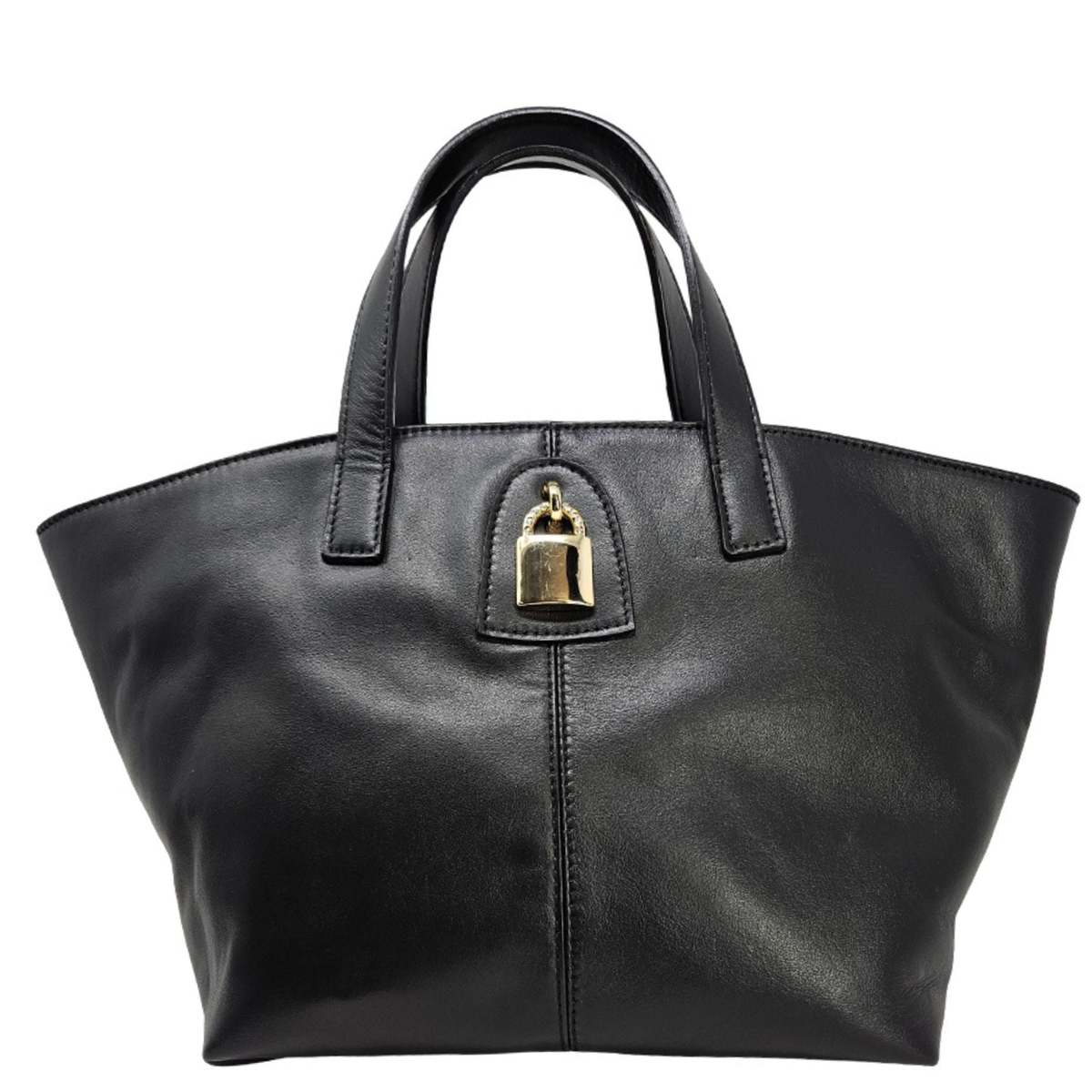 Madison Maison x Joan Hornig Leather Lock Tote Bag - Black - Image 2 of 3