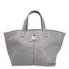 Madison Maison x Joan Hornig Leather Lock Tote Bag - Light Grey - Thumbnail 1