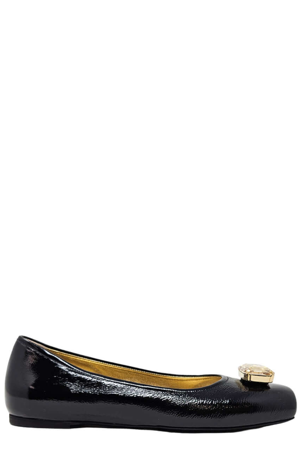 Madison Maison Marion Jeweled Ballet Flats - Black