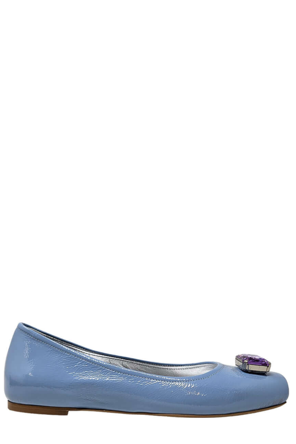 Madison Maison Marion Turquoise Jeweled Ballet Flats