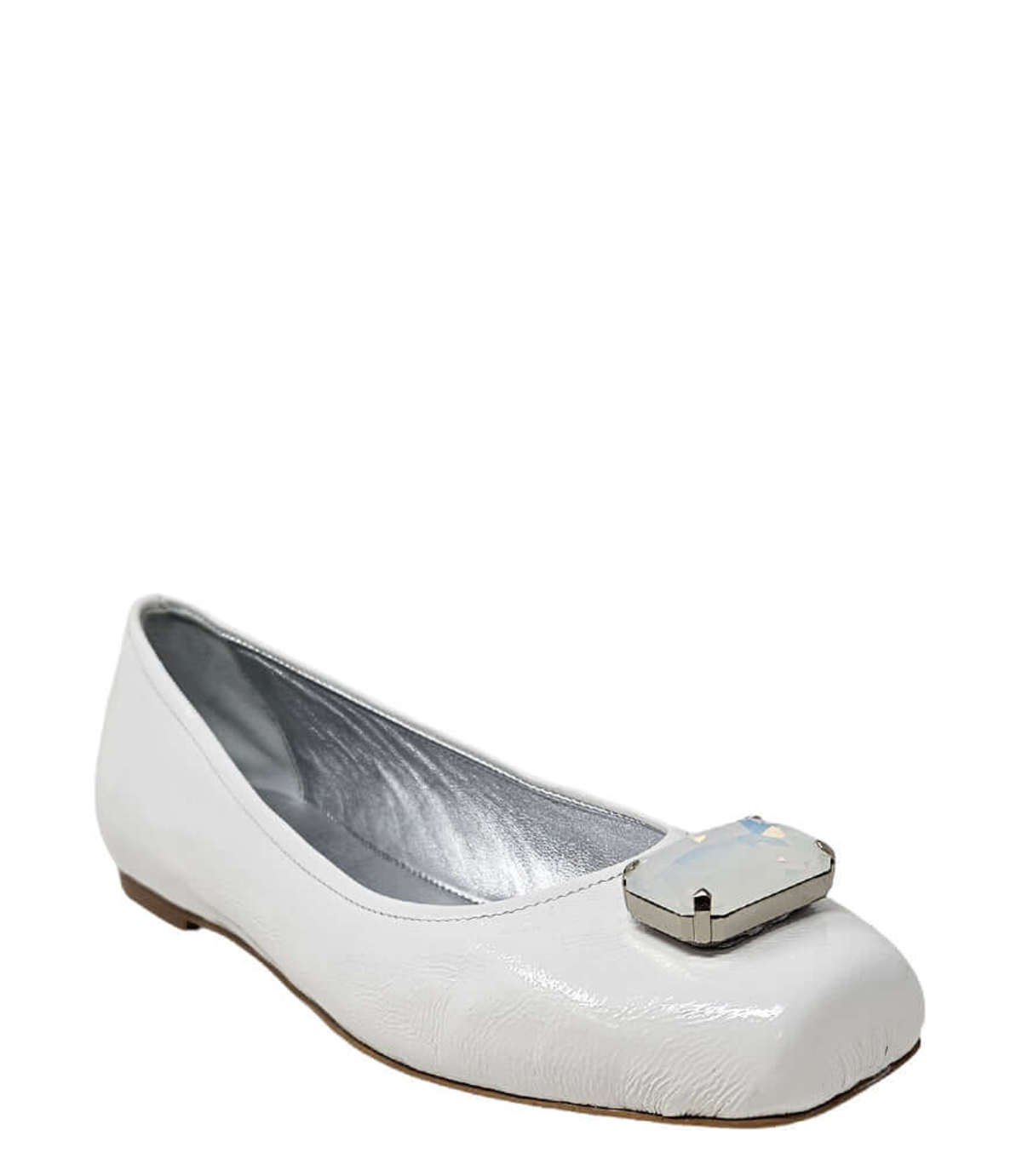 Madison Maison Marion Jeweled Ballet Flat - White - Image 2 of 4