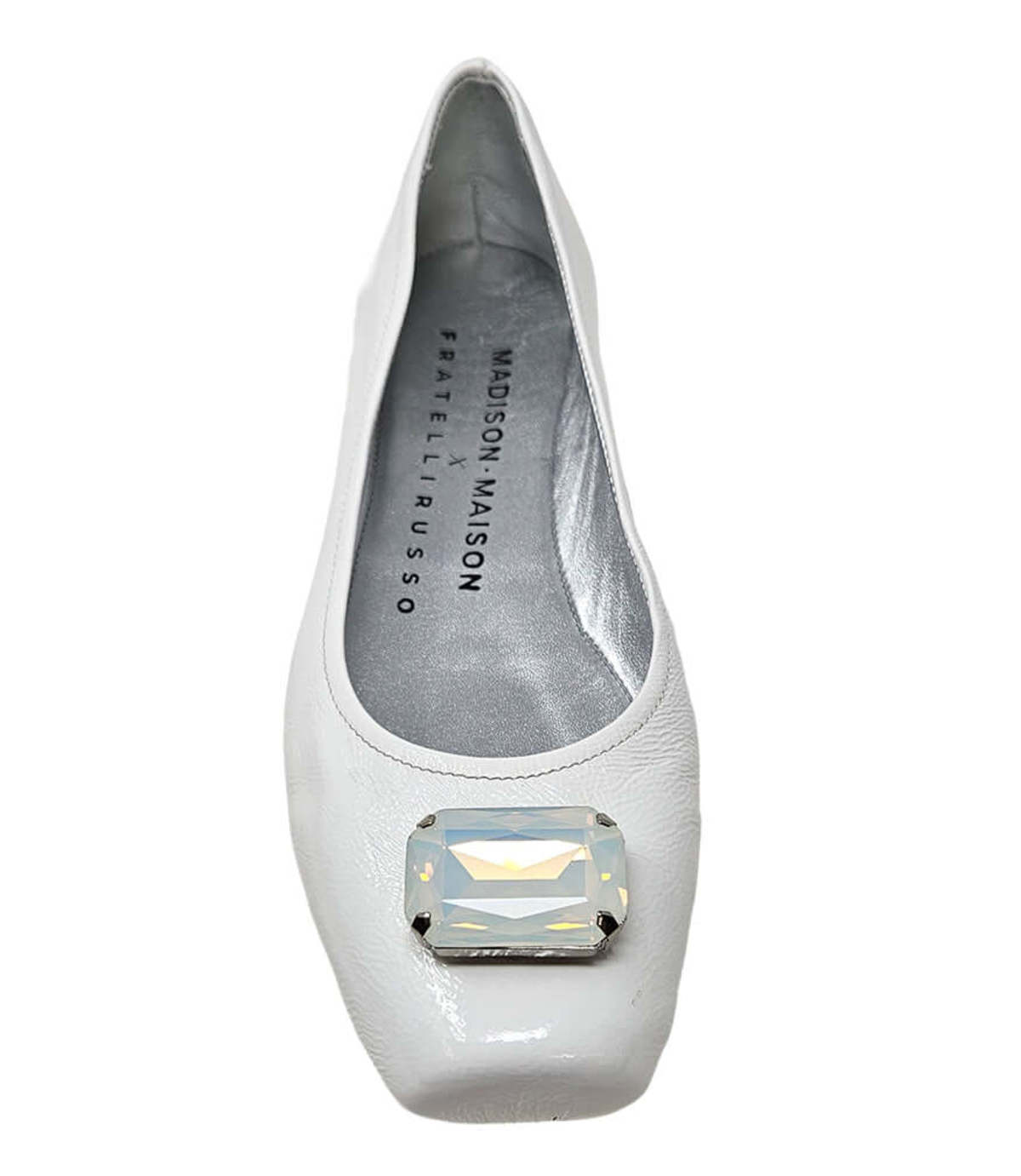 Madison Maison Marion Jeweled Ballet Flat - White - Image 4 of 4