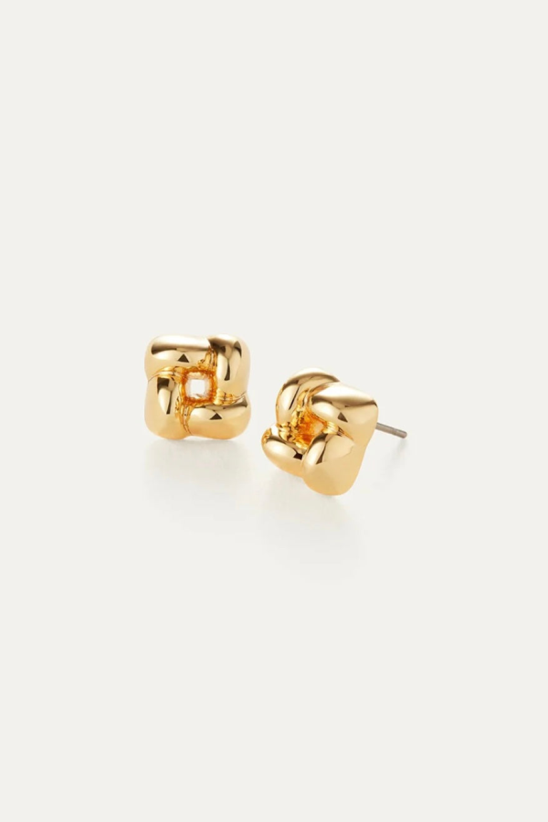 Jenny Bird Mini Woven Square Earrings