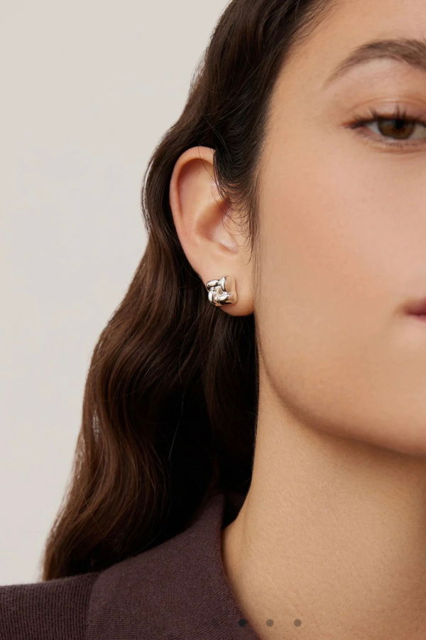 Jenny Bird Mini Woven Square Earrings