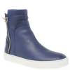 Madison Maison Navy Leather Double Zip Shearling Sneaker - Navy - Thumbnail 4
