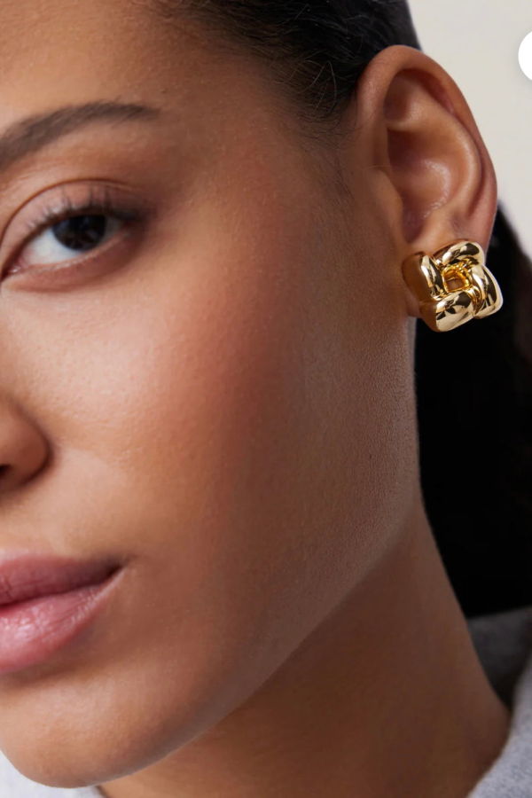 Jenny Bird Small Woven Square Earrings