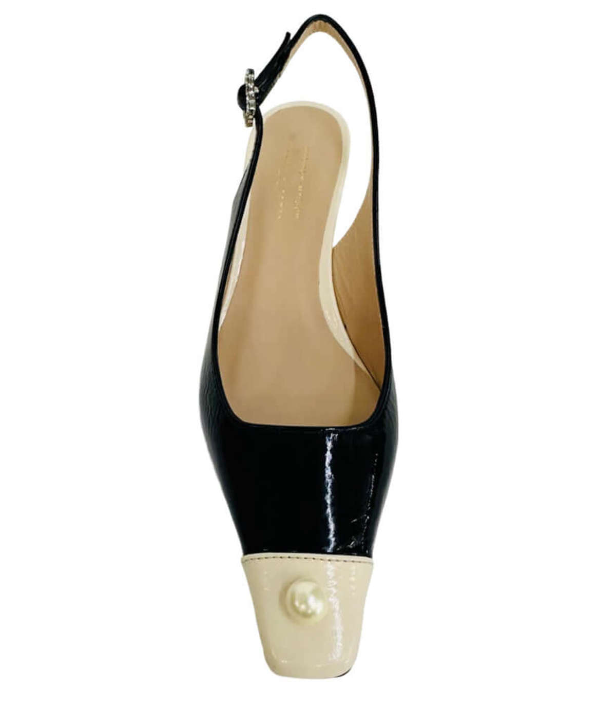 Madison Maison Slingback With Pearl Slingback Heels - Navy/Off White - Image 2 of 2