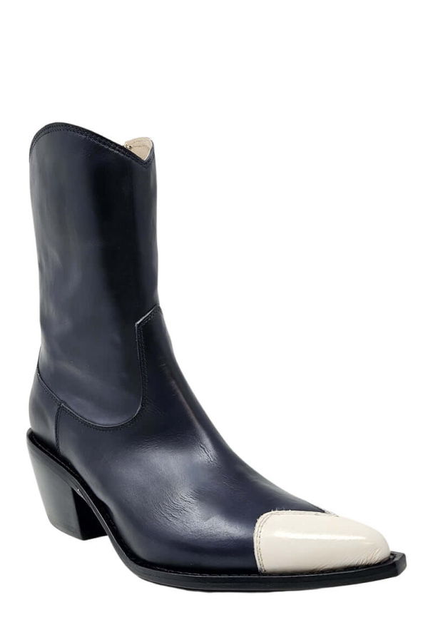 Madison Maison™ Heart Toe Ankle Boot - Navy/White