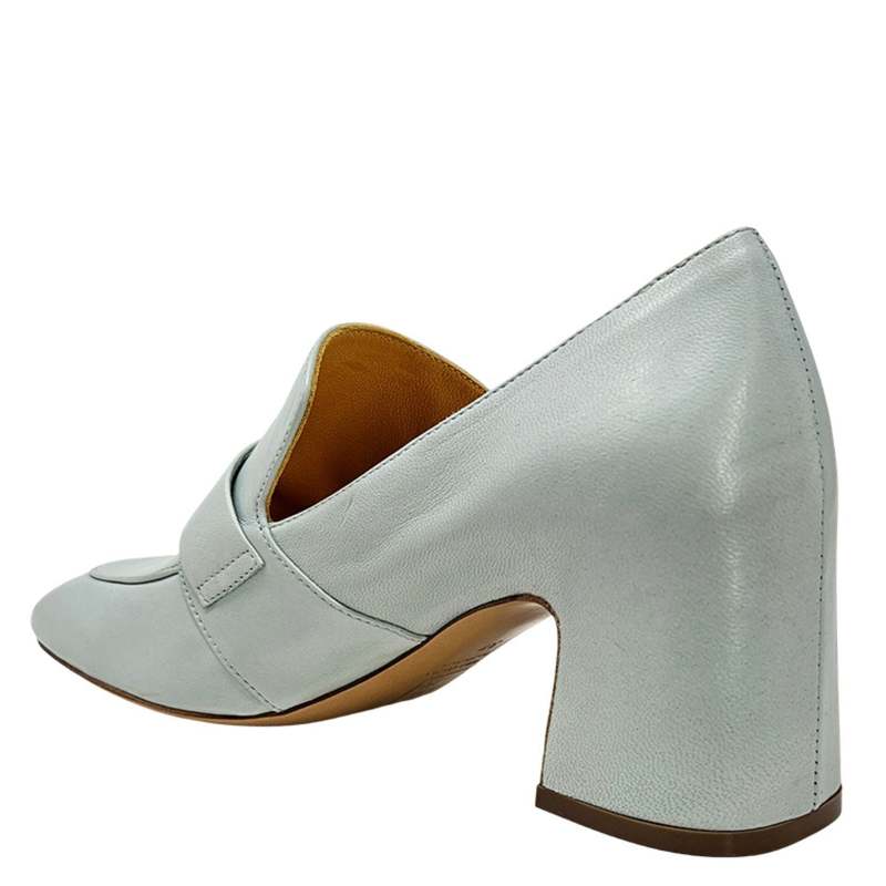 Madison Maison Lock Heel Loafers - Seafoam