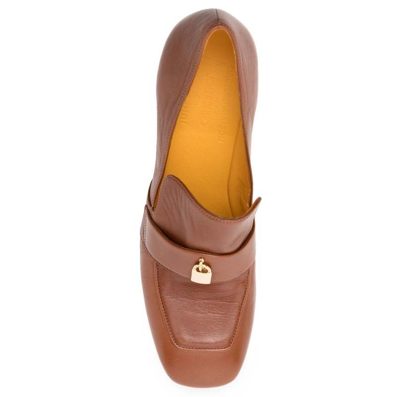 Madison Maison Lock Heel Loafer - Tan