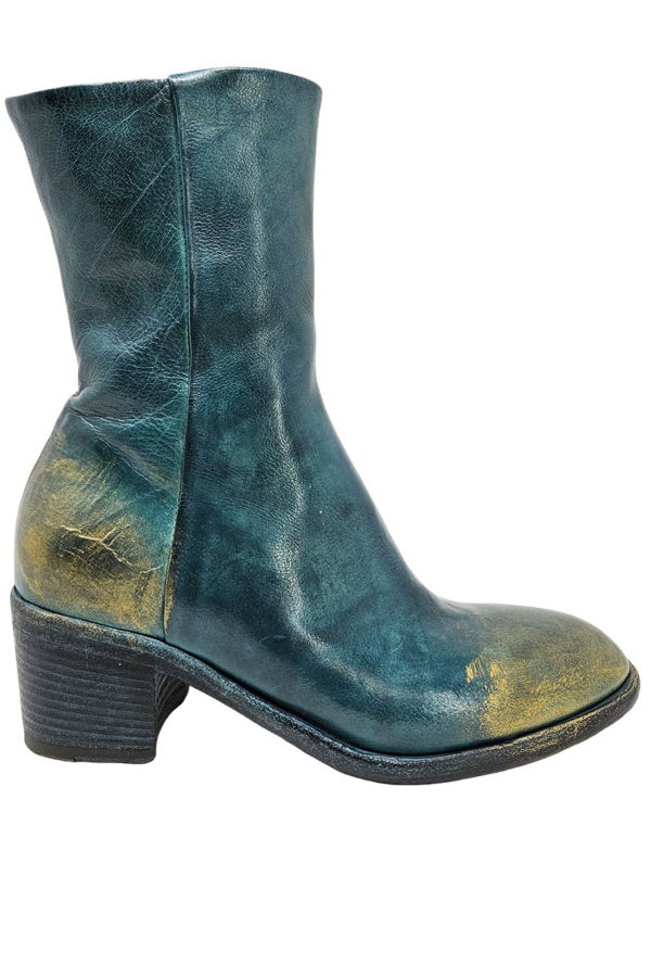 Madison Maison Hand Rubbed Ankle Boot - Teal