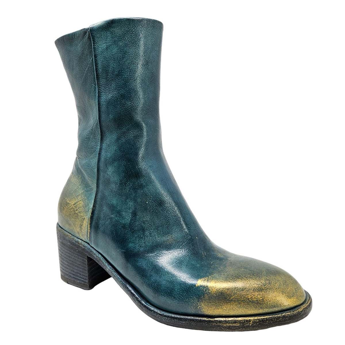 Madison Maison Hand Rubbed Ankle Boot - Teal - Image 2 of 4