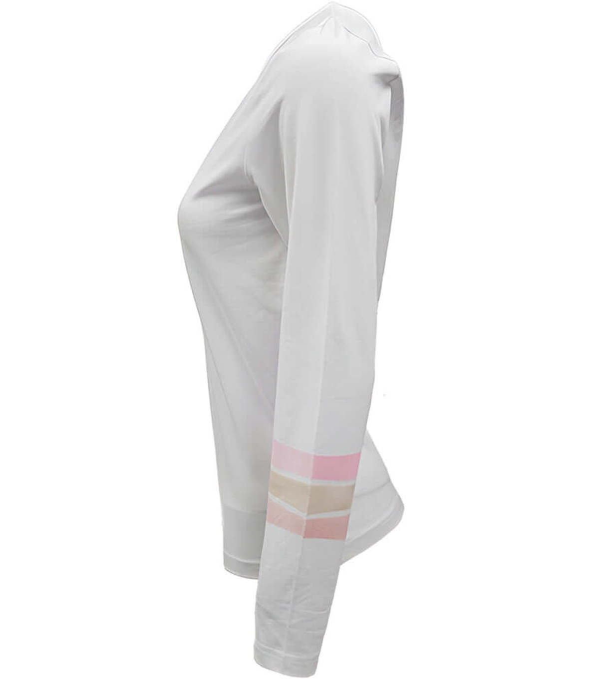 Madison Maison™ 3 Stripe Long Sleeve Tee - White - Image 2 of 3