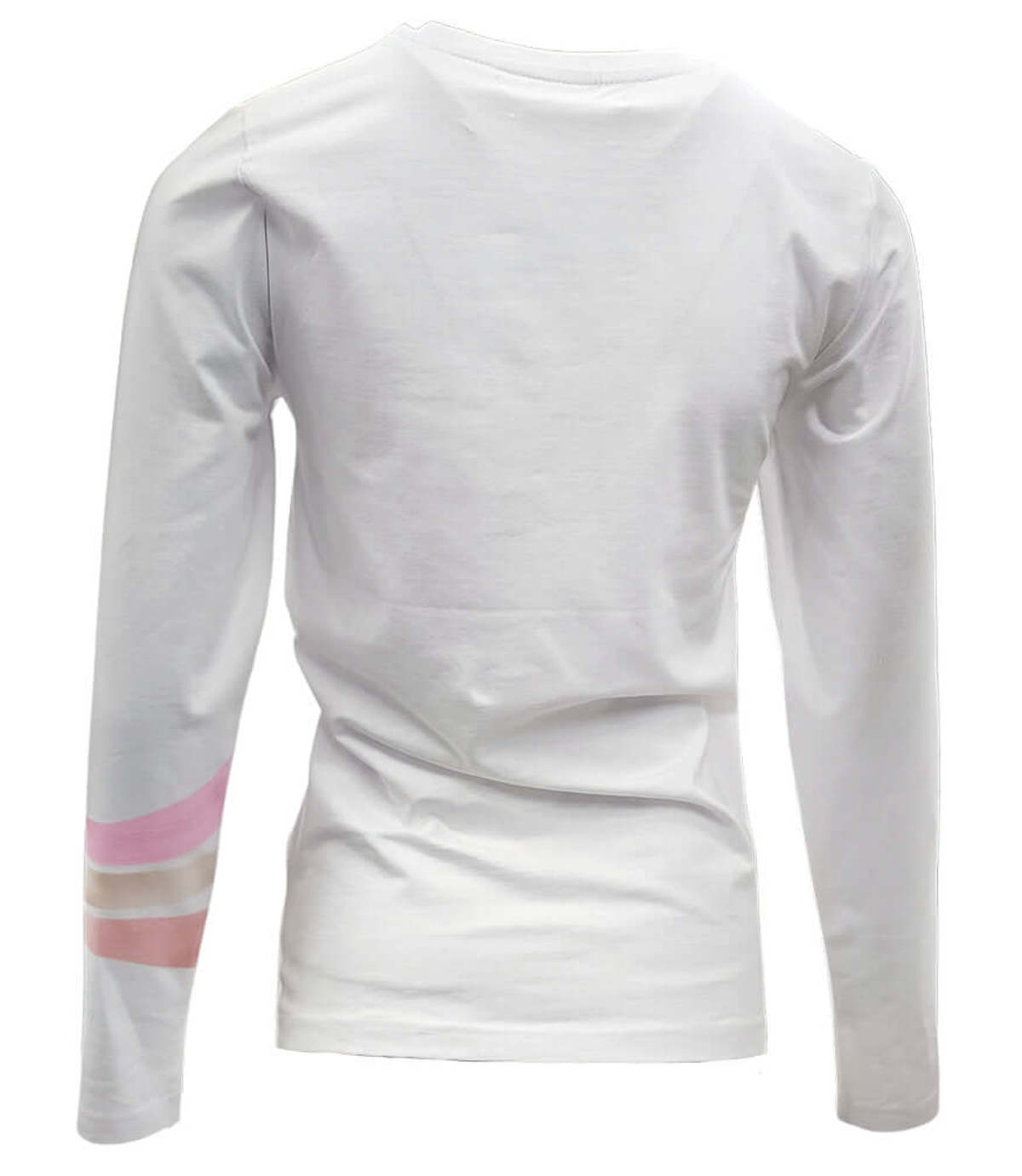 Madison Maison™ 3 Stripe Long Sleeve Tee - White - Image 3 of 3