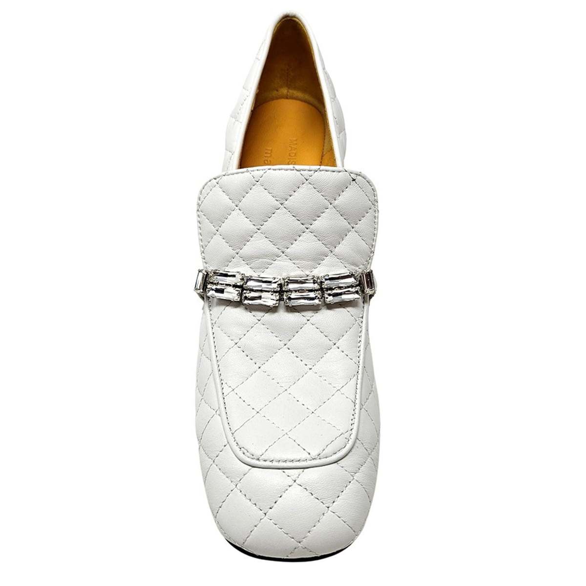Madison Maison Leather Quilted Loafer Shoes - White - Image 4 of 4
