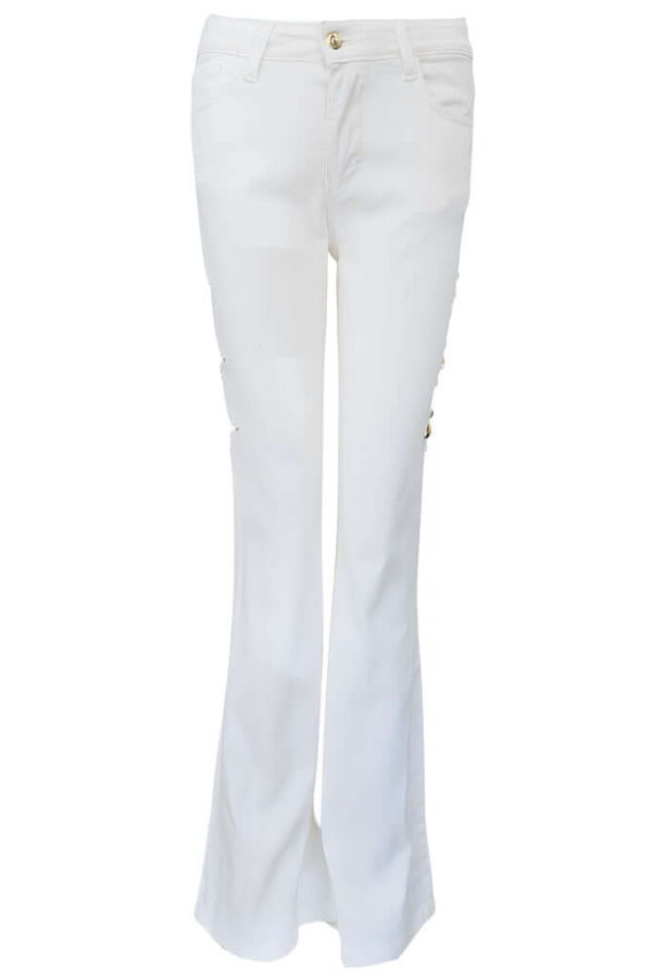 Madison Maison Designing Hollywood Studded Jeans - White