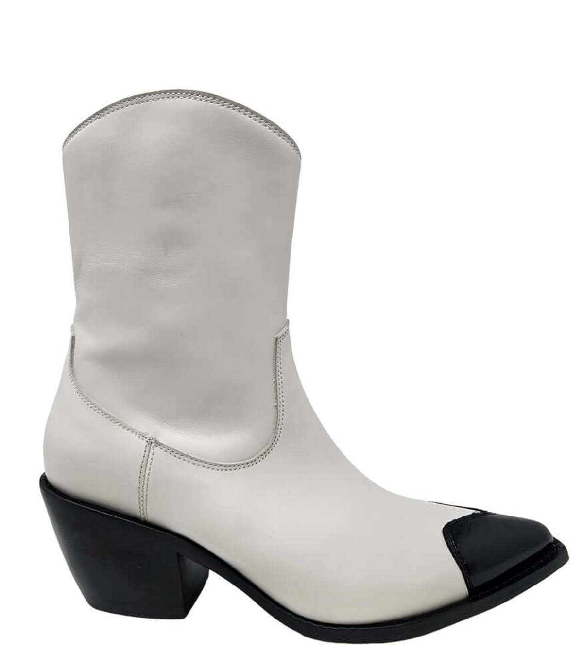 Madison Maison™ Heart Toe Ankle Boots - White/Black - Image 1 of 4