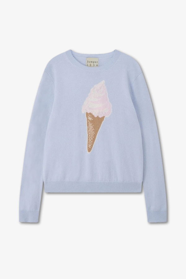 Jumper 1234 Ice Cream Crew Sweater - Azure