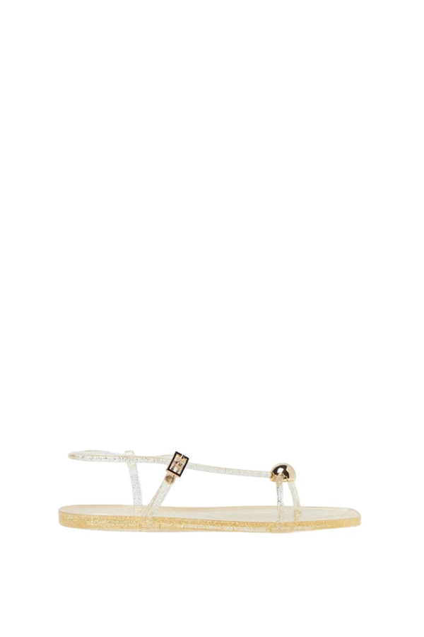 Loeffler Randall Dana Champagne Strappy Jelly Sandal - Gold