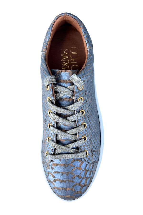 Ocelot Market Women's Cork Piton Sneaker - Silver