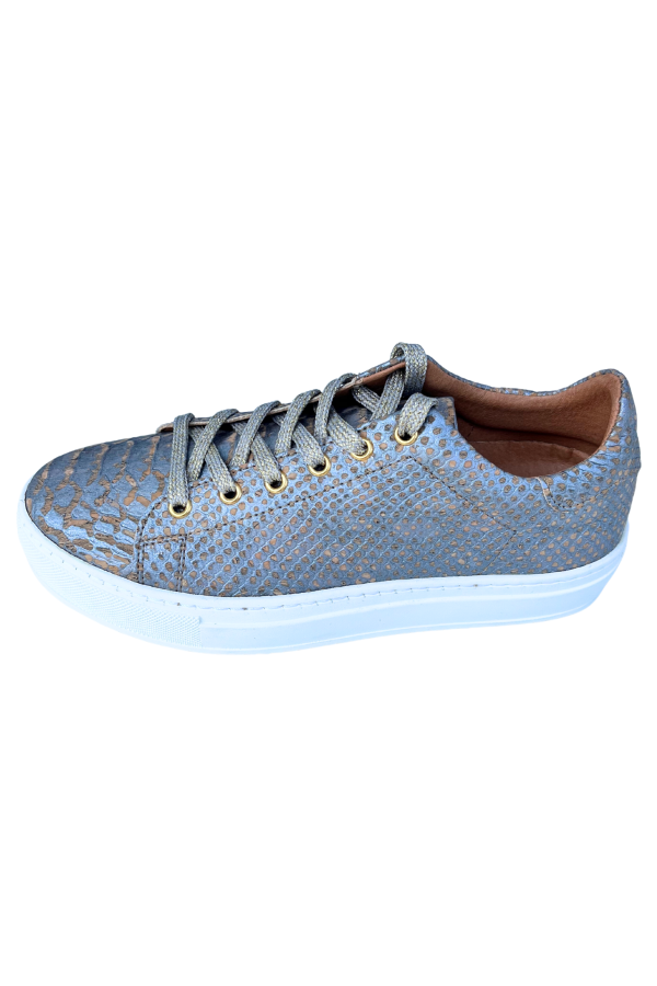 Ocelot Market Women's Cork Piton Sneaker - Silver