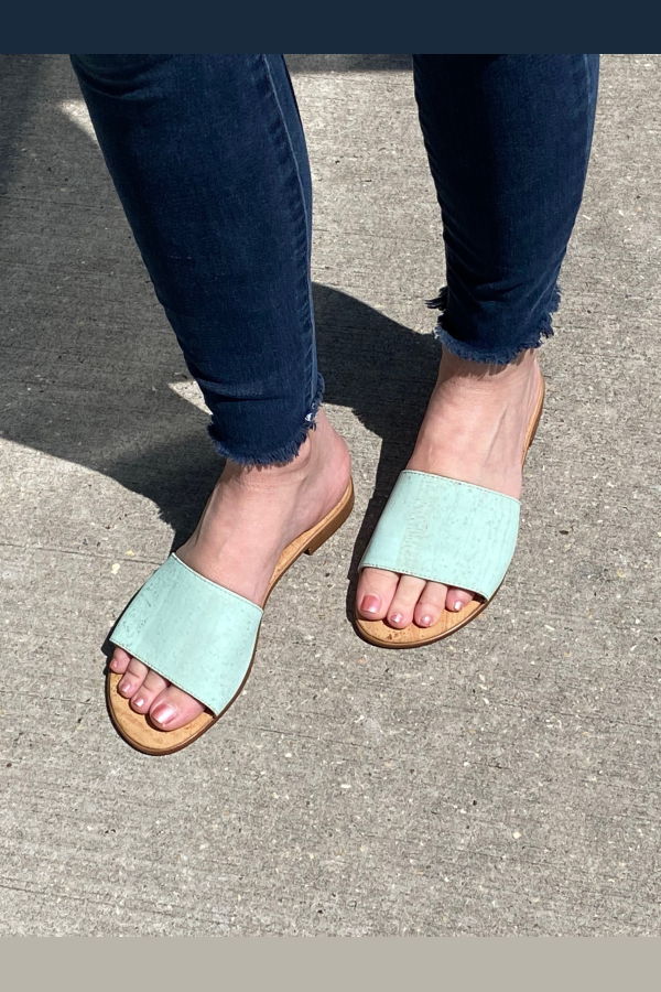 Ocelot Market Women's Cork Sandal - Aqua