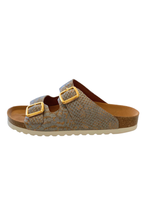 Ocelot Market Women's Cork Sandal - Grey Piton Cork