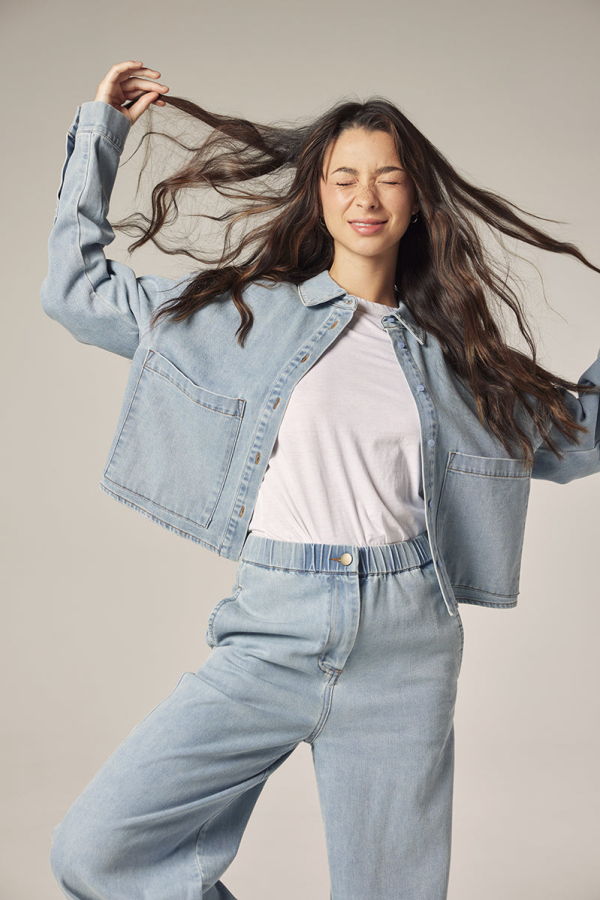 amente Short Denim Shirt - Denim