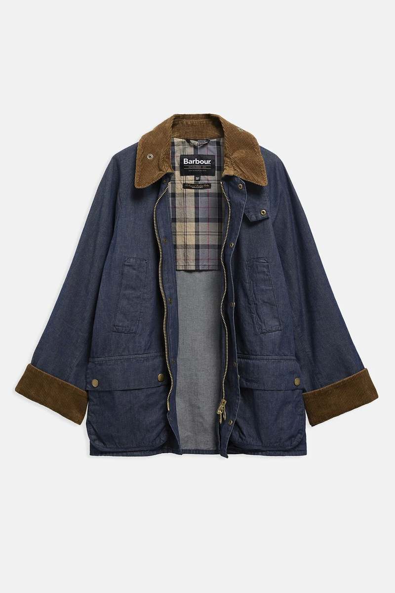 Barbour Oversized Bedale Denim Casual Jacket