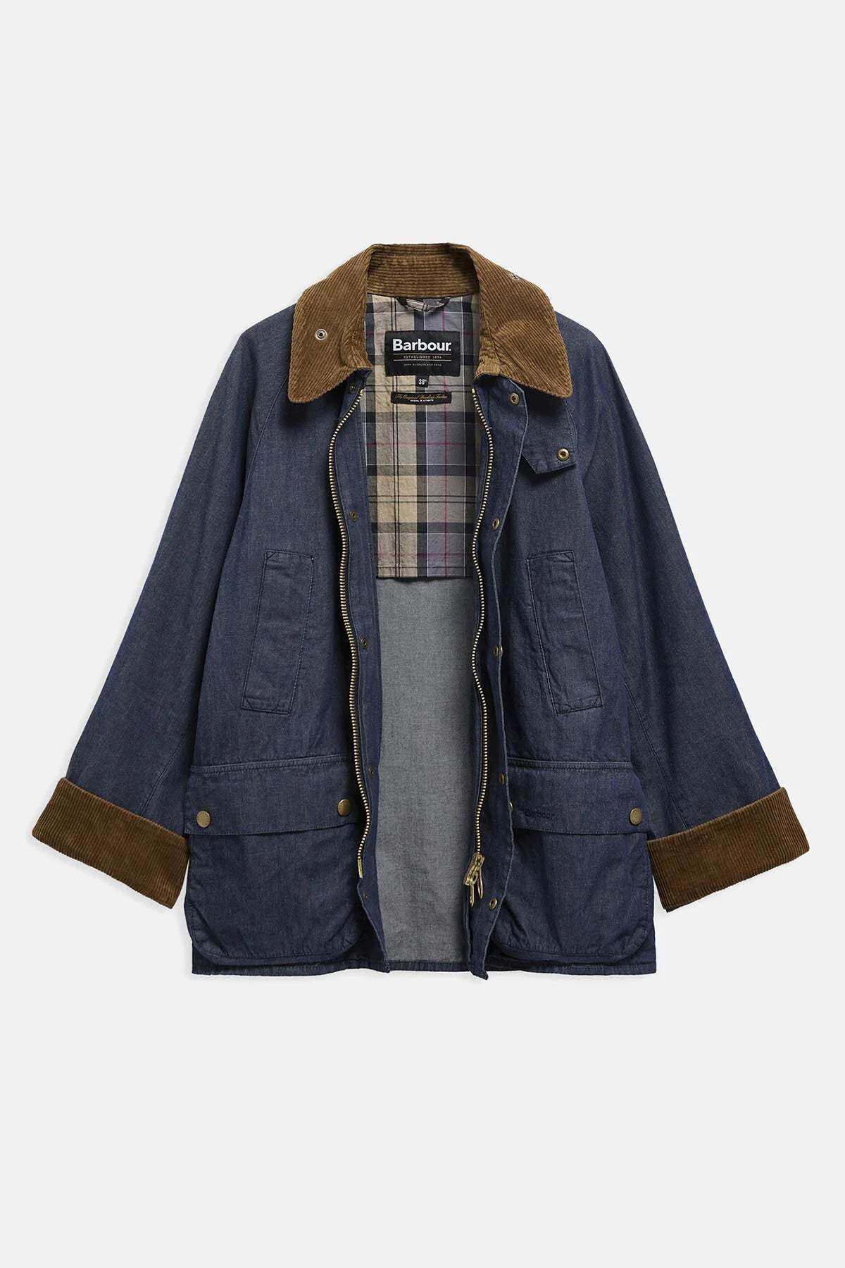 Barbour Oversized Bedale Denim Casual Jacket - Image 3 of 14