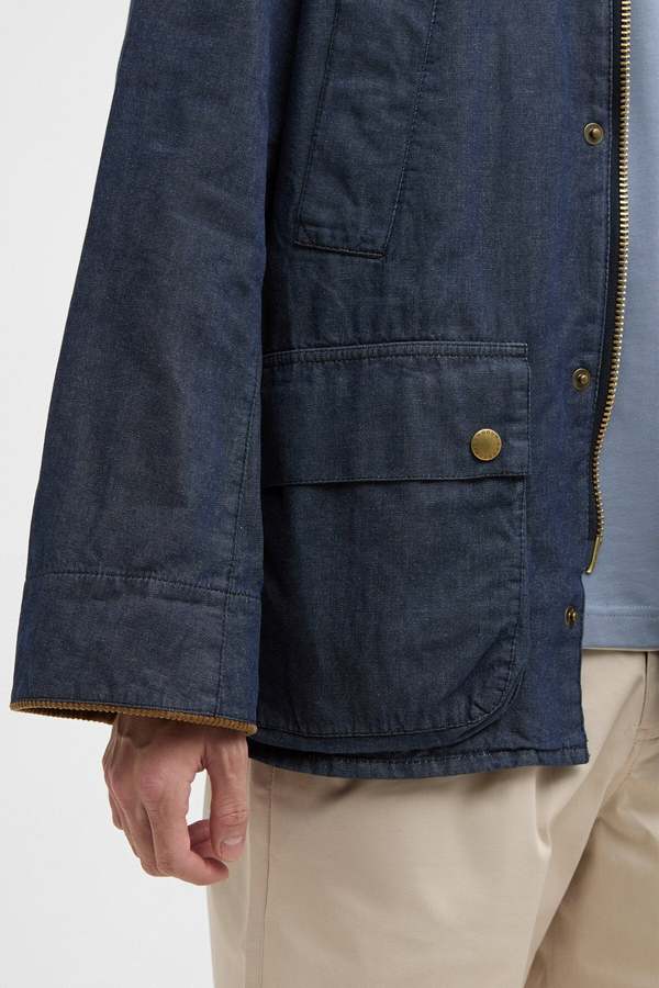 Barbour Oversized Bedale Denim Casual Jacket