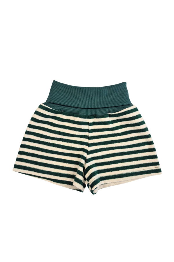 KIDS Kid's Stuff [Trucs d'enfants] Grow With Me Wide Shorts - Jungle Green Stripes