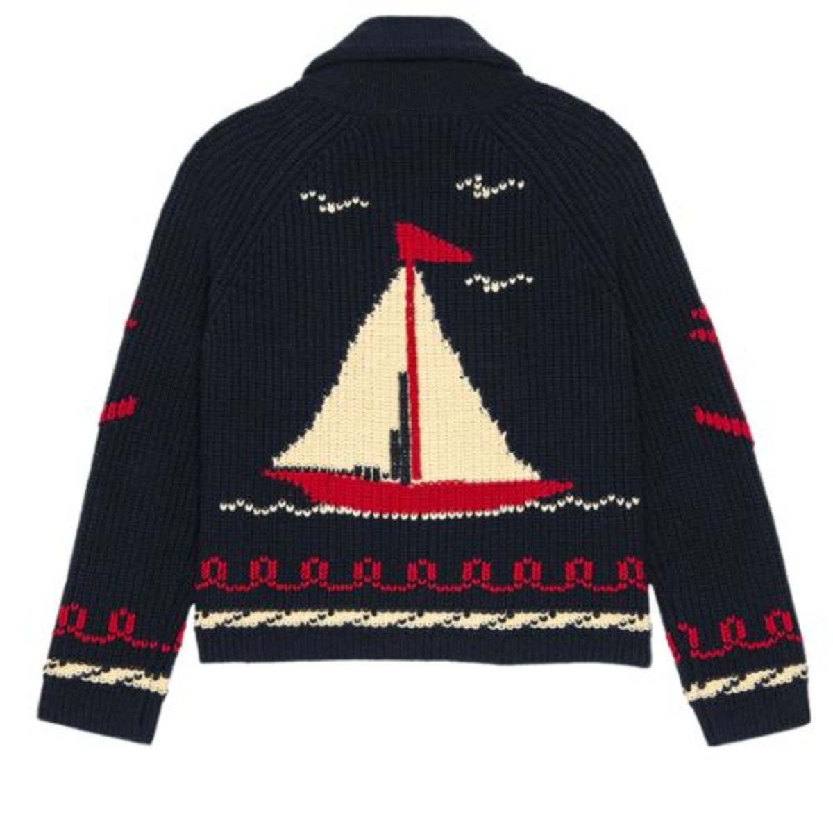 The Great. Sailboat Lodge Cardigan - Dark Navy - Image 5 of 6