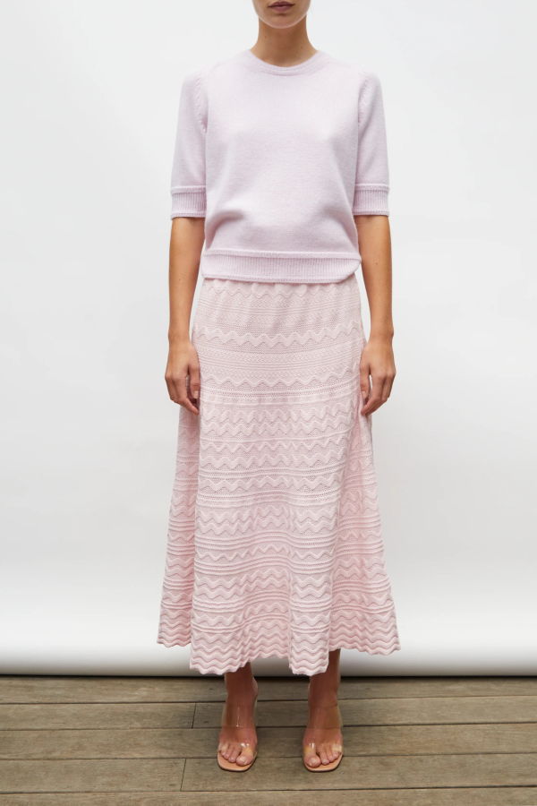 Molli Ecume Super Soft Knit Top - Soft Pink