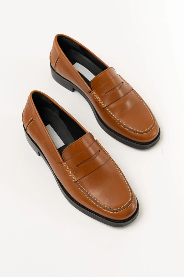 Suzanne Rae Keene Leather Loafer - Brown