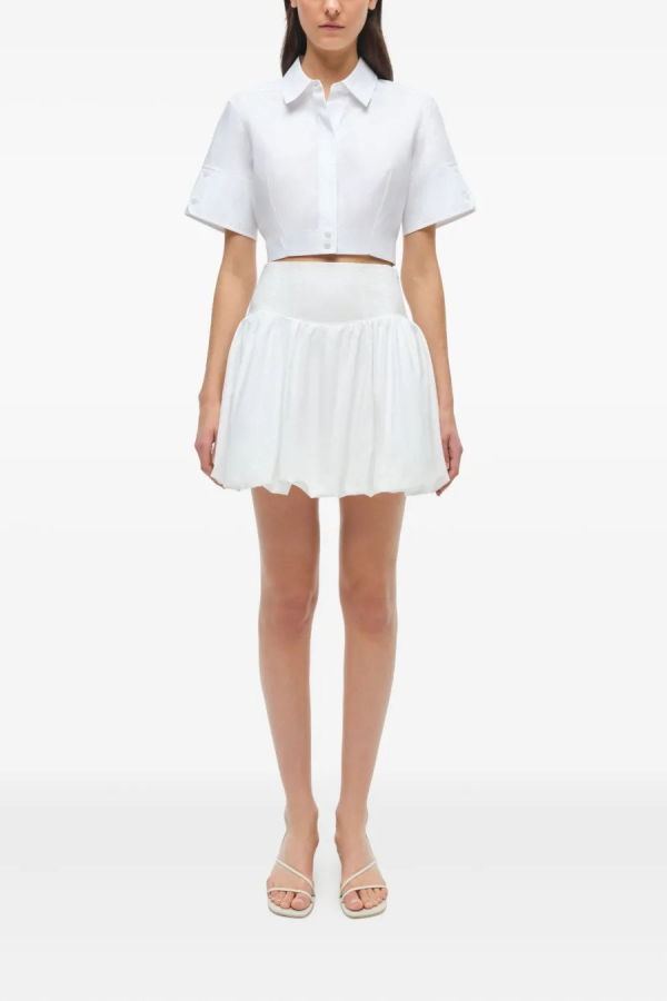 Jonathan Simkhai Pippa Cotton Mini Skirt - White
