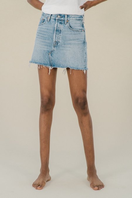 deconstructed mini skirt levis