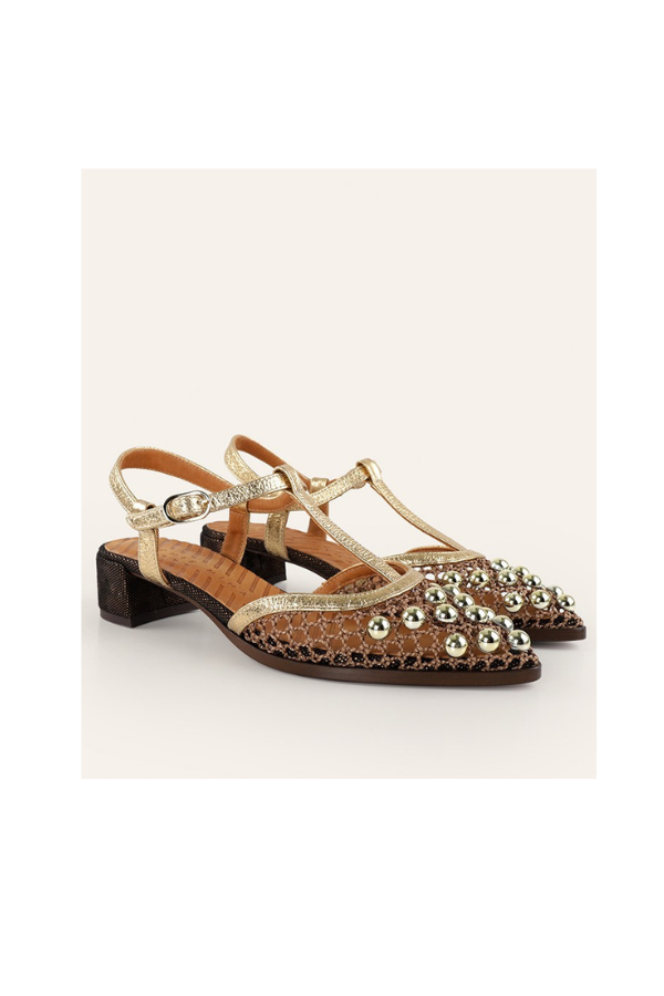 Chie Mihara Haglia In Meshball Oro Sandals