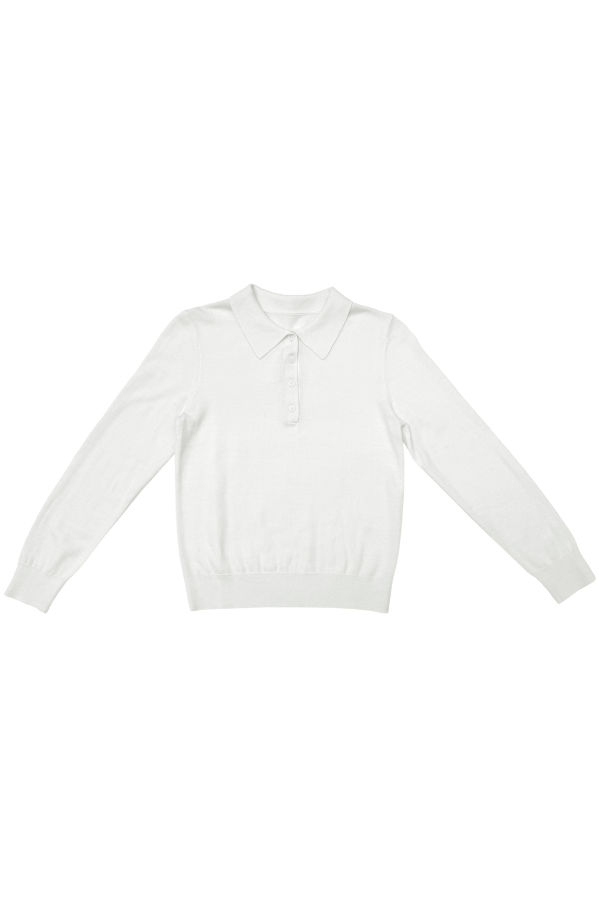 Ali Golden Fitted Polo Pullover Sweater