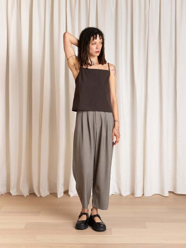 Ali Golden Pleated Pant