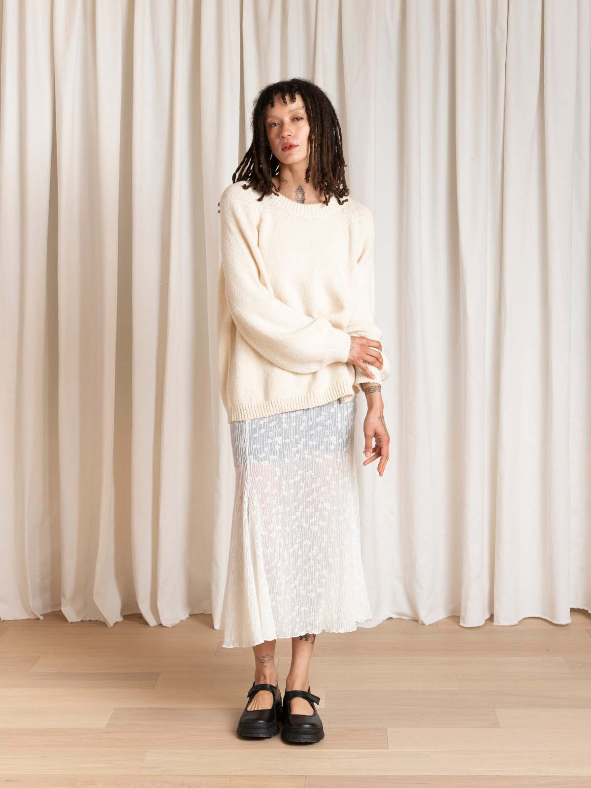 Ali Golden Relaxed Pullover - Natural - Image 3 of 10