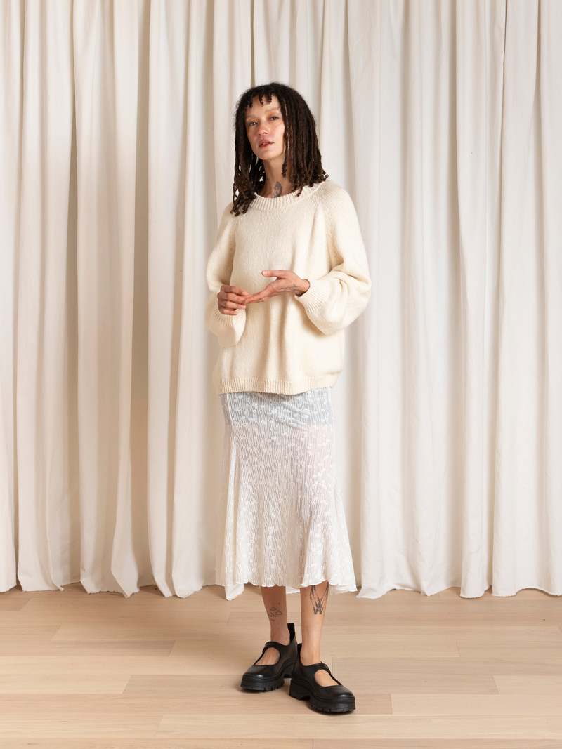 Ali Golden Relaxed Pullover - Natural